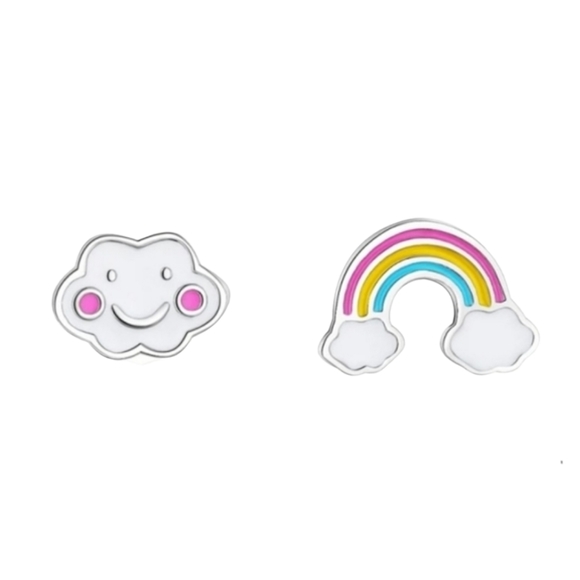 Child Rainbow & Cloud Earrings - Picture 1 of 4